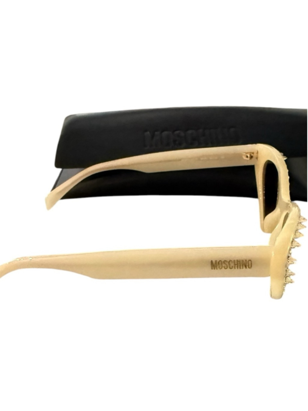 Moschino Crystal Embellished Cat Eye Sunglasses, Model MOS006/S/STR - Picture 3 of 11